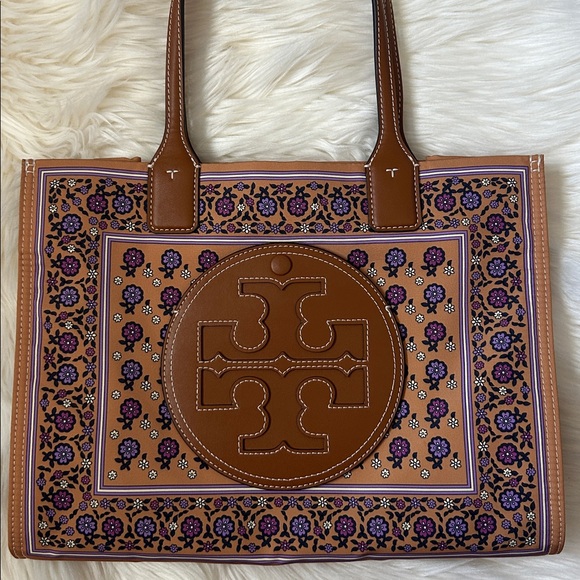 TORY BURCH• ELLA PRINTED SMALL TOTE - Picture 4 of 11